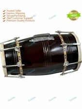 Traditionnel Musical Instrument Musical Dholak de Course Selle Avec Housse