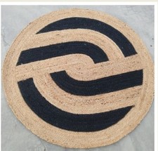 Tapis rond indien réversible