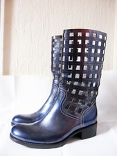 Bottes en cuir perlé, ajouré «Free lance » T : 36,5