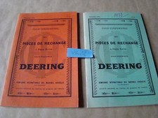 2 Catalogues Machines DEERING Pièces rechange + Tarif no SFV Fiat Renault Someca