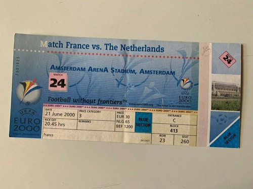 Ticket match euro 2000 - match,