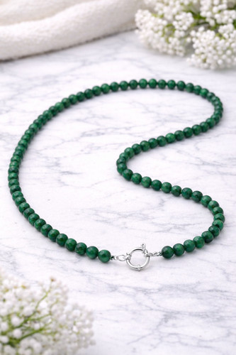 Collier malachite naturelle - malachite,