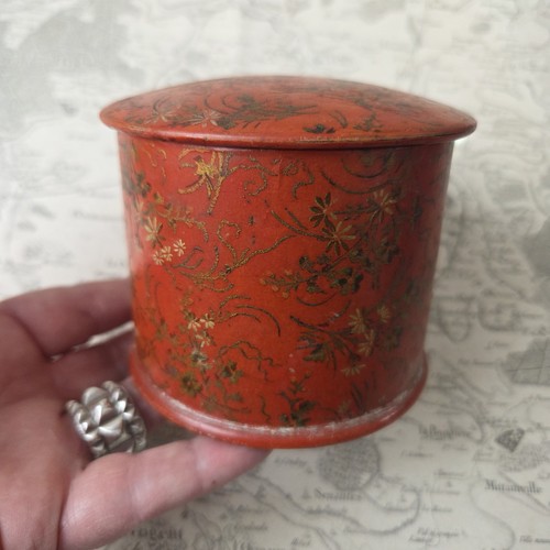 Boite papier mache - papier, rouge