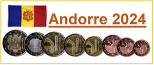 Série 8 pièces Euros Andorre 2024