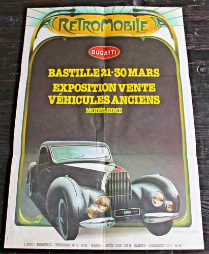 Ancienne affiche retro mobile - retro,