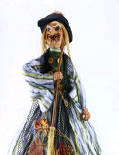 sorcière,Halloween ,70 cm,objet de légende, poupée, witch, Sorcière Sonore 