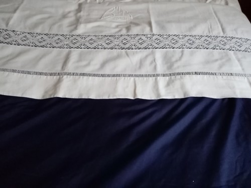 Drap ancien blanc coton - , ou