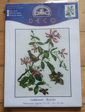 Kit point de croix compté DMC Goldcrests - Roitelet 20x25,5cm