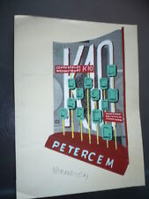 DESSIN ARCHITECTURE D'INTERIEUR VINTAGE 1960  GOUACHE STAND NORMACEM