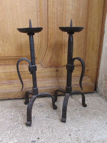 Paire bougeoirs chandeliers - paire,