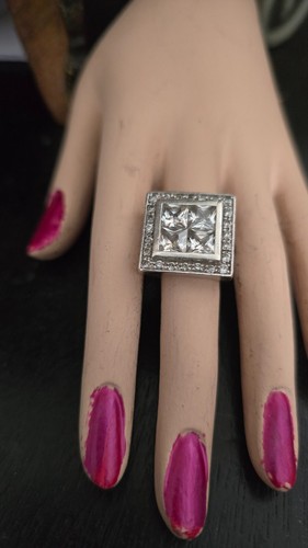 Bague argent style tank - style,