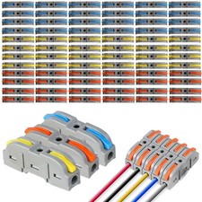 Lot de 34 connecteurs de câbles électriques - Bornes de connexion avec levier...