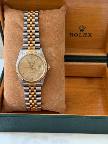 Rolex datejust big diamond - rolex,