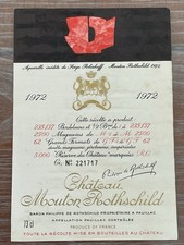 Étiquette Château Mouton Rothschild 1972 N* 221717 - 73 cl
