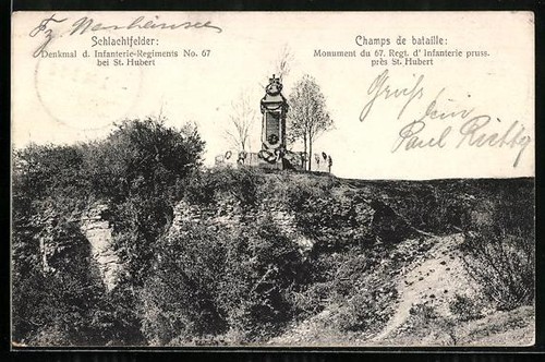 Cpa hubert monument - hubert,,