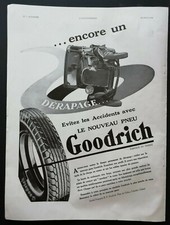 Publicité de presse Accessoires Automobile Le Nouveau Pneumatique GOODRICH 1932 