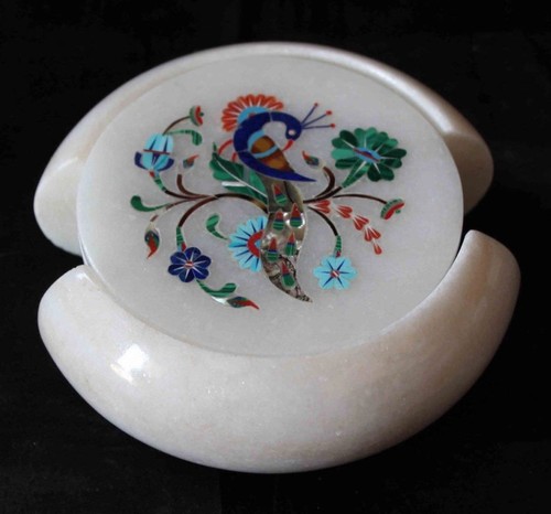 Marbre blanc coaster set - marbre,