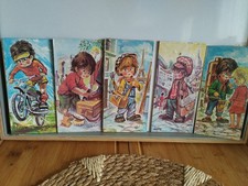 Lot de 5 Petits Tableaux