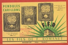 BUVARD - PENDULES - CARILLONS - LES FILS DE F. ROMANET - MORBIER (JURA)