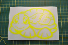 STICKERS FLUO TORTUE N 46  VALENTINO ROSSI Moto GP ,vr46 DIM 9,5X15CM 