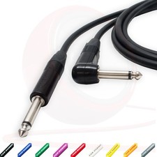 Van Damme Noir & Argent Guitare Électrique Câble 0.6cm Mono Neutrik Jacks 5m Ca