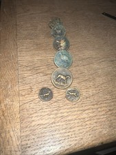 5 Bouton ancien - Chasse - Vènerie - Renard Ect  - 25 mm - Et 2 Petits 15 mm