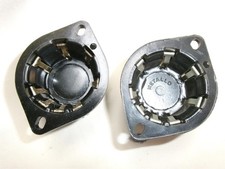 LOT 2x embase Support Européen Socket LAMPE TUBE  Europe side 8 contact NOS =°=