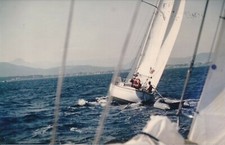 Snapshot couleurs aout 1978 Côte de Hyères voilier mer marin marine sea