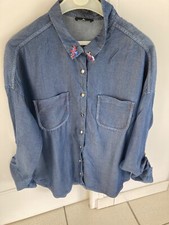 chemise One Step jeans avec 2 broches neuve