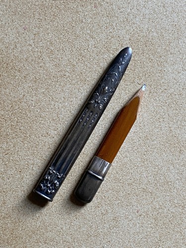 Porte crayon argent massif - crayon, en