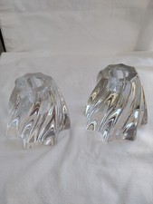 Paire de bougeoirs en cristal