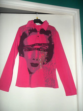 HAUT ML FUSHIA/NOIR AVEC