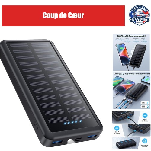 Batterie externe solaire - batterie,