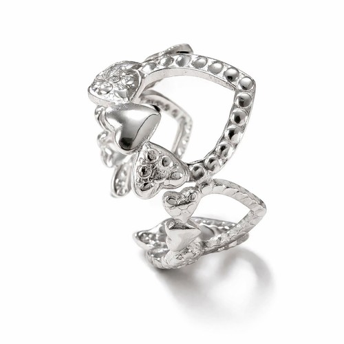 Bague cœur sculpté relief - bague,