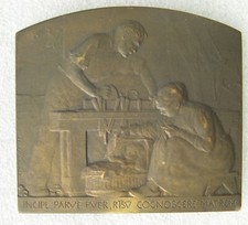 RARE MEDAILLE PLAQUETTE BRONZE