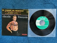 CLAUDE FRANCOIS - AUTOGRAPHE DÉDICACE SUR 45 TOURS « SI J’AVAIS UN MARTEAU »