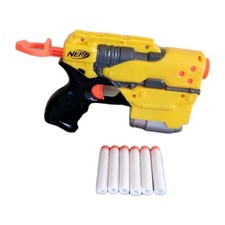 Pistolet Nerf N-Strike Elite Jaune & Orange + 6 Fléchettes – Hasbro Jouet Tir