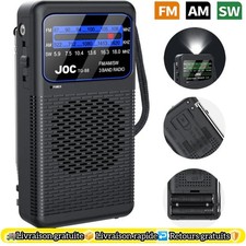Radio Portable FM/AM/SW Haute Sensibilité avec Lampe LED & Prise Casque