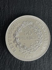 PIÈCE DE 50 FRANCS EN ARGENT / HERCULE / 1974