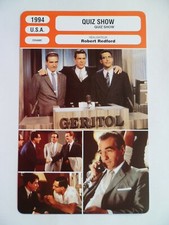 CARTE FICHE CINEMA 1994 QUIZ SHOW Ralph Fiennes John Turturro Rob Morrow Paul Sc