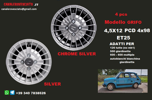 Jantes alu robinet - fiat, 4x98