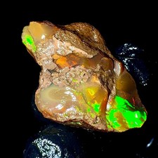 Naturel Feu Flashy OPAL ROUGH, Éthiopien Opal, Welo Huile raw 29.5Ct 32x20mm