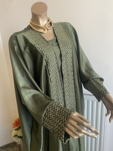 Caftan long femme vert