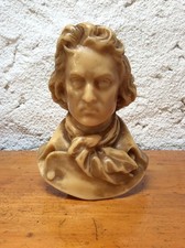 Ancien buste en cire  Beethoven signé