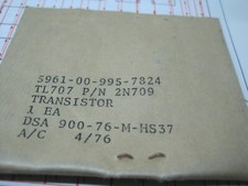 1pcs 5961-00-995-7824 2N709 Si N-P-N  TRANSISTOR  200mA 15V 500mW  600 MHZ TO92 