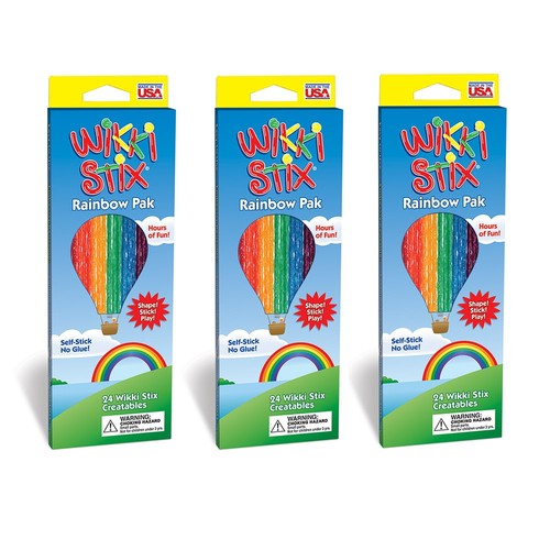 3 X Wikki Stix Arc en Ciel