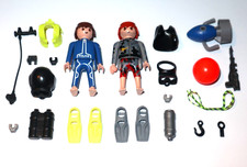 Playmobil Figurine Lot Couple Policier + Braconnier Plongeur & Accessoires NEW