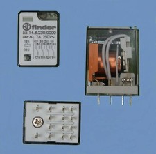Relais Finder Serie 55 55.14.8.230.0000  bobine 230 v AC  4 Contacts RT 7 A 250v
