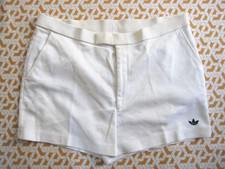 Short Adidas Retro 80'S vintage Blanc Trefoil Tennis Made in Italy Homme - 105