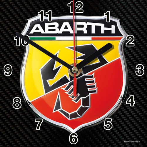 Horloge murale logo - horloge, abarth